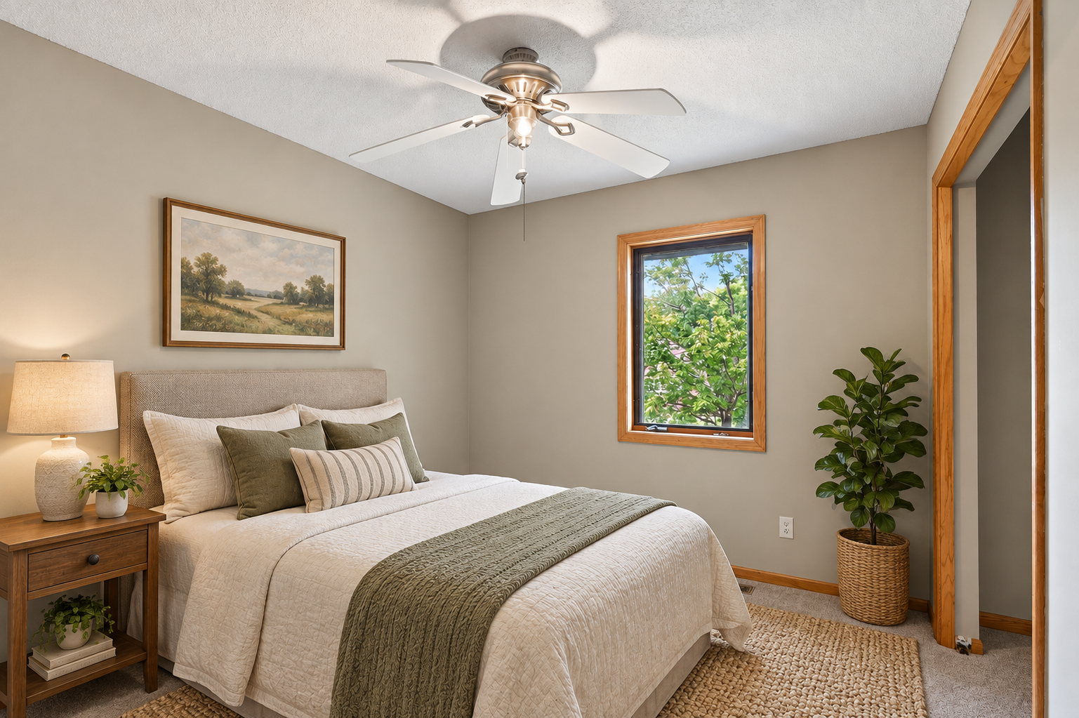 This photo has been virtually staged. No physical changes were made to the walls, structure, or any permanent features of the home. Only digital furniture and décor have been added.