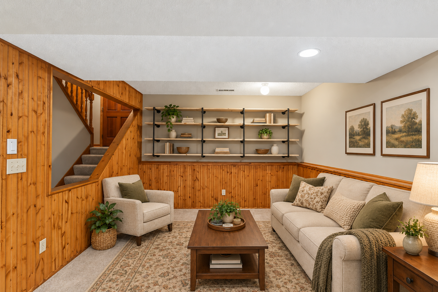 This photo has been virtually staged. No physical changes were made to the walls, structure, or any permanent features of the home. Only digital furniture and décor have been added.