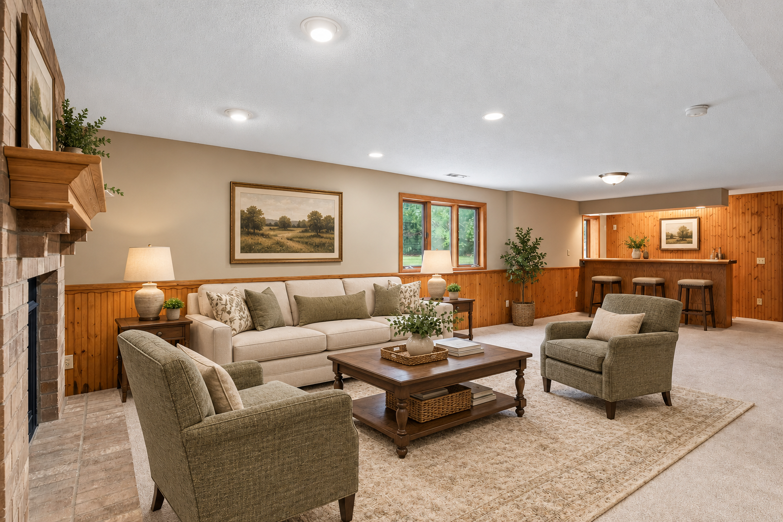 This photo has been virtually staged. No physical changes were made to the walls, structure, or any permanent features of the home. Only digital furniture and décor have been added.
