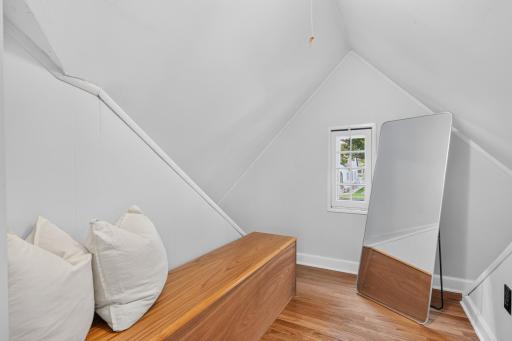 Dressing room with reading nook off the primary suite or make another closet.