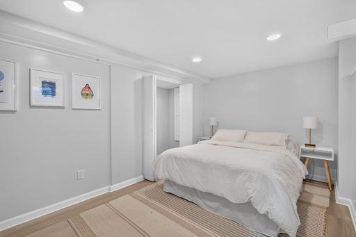 The fourth bedroom includes a new egress window and a bright walk-in closet. All new flooring, drywall and lighting.