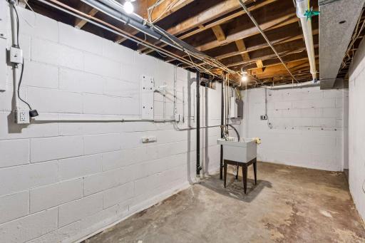 Former laundry room is now a great storage room.