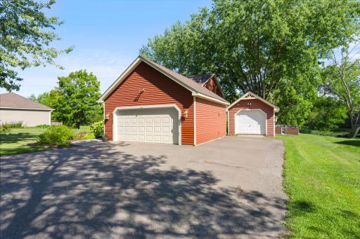 Extra storage shed and parking space for boat or RV.