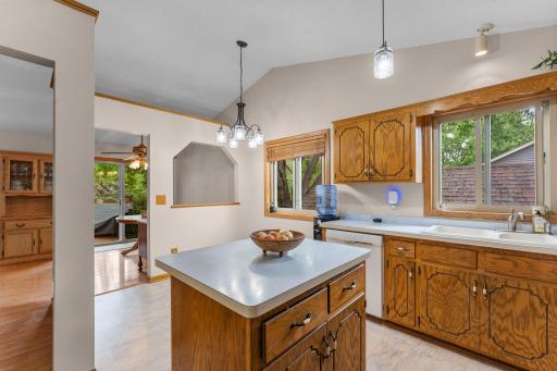 Kitchen view of breakfast nook