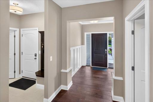 Custom wainscoting & engineered hardwood floors