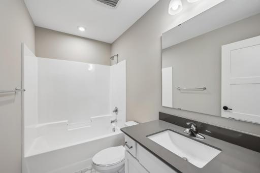 Main level bath, perfect for guests and every day getting ready.