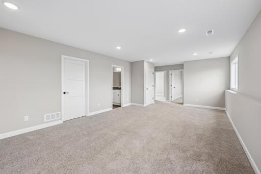 Another view of the spacious lower level.