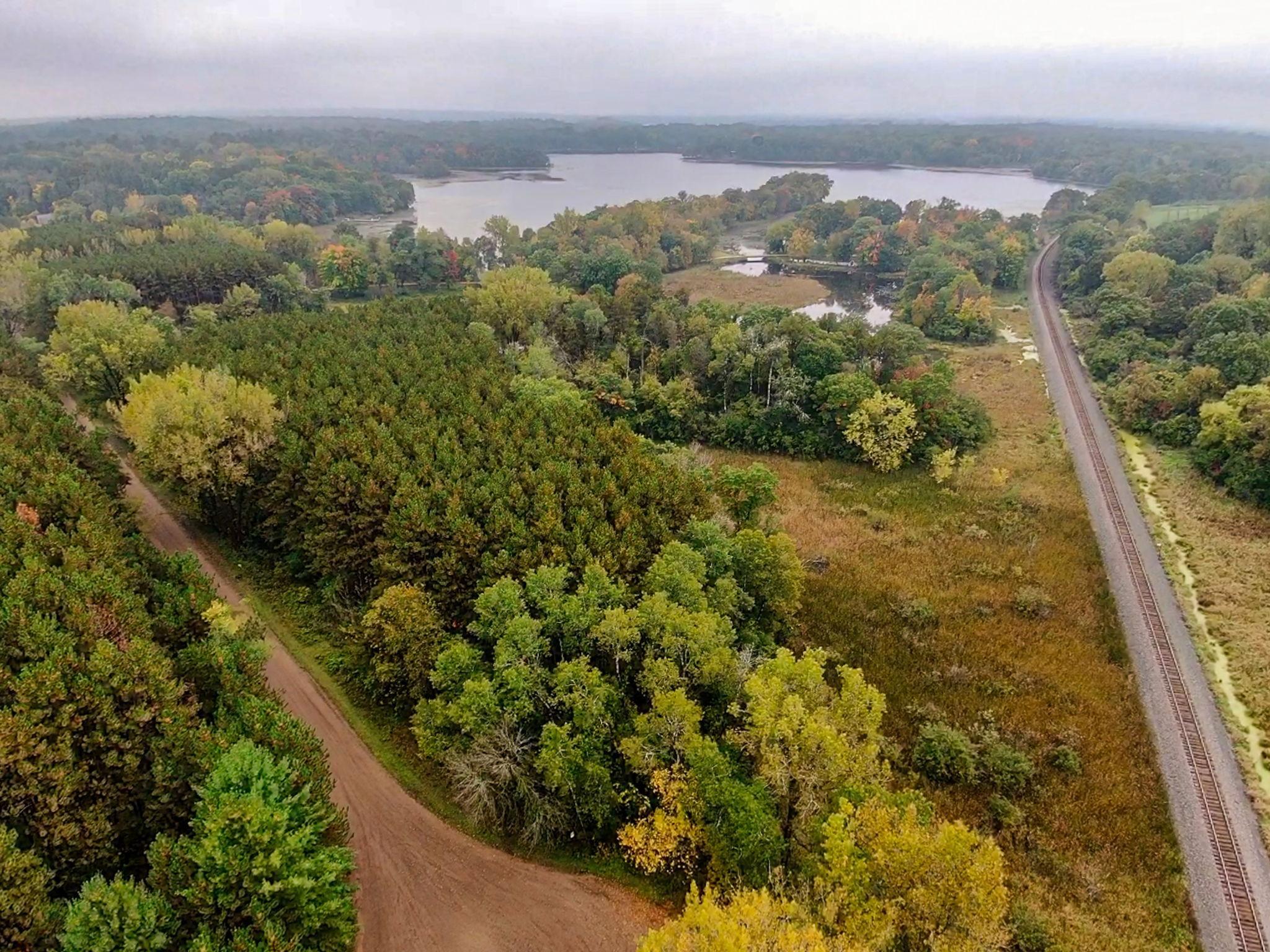 From Cul de sac from the air, looking southwest towards Pine Tree Lake
