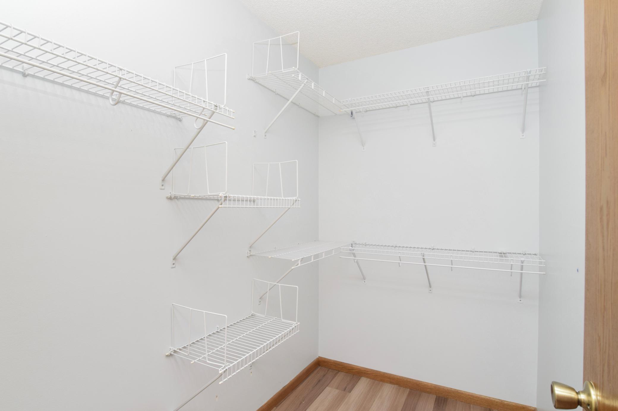 Primary Bedroom Walk in Closet.