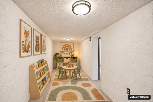 Virtually Staged Kids Room for Bonus Room