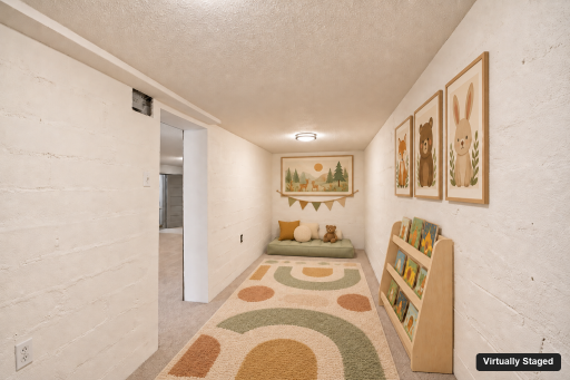 Virtually Staged Kids Room for Bonus Room
