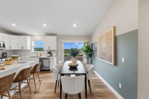 Thereâs plenty of room for a generous dining table set near the backyard glass-sliders