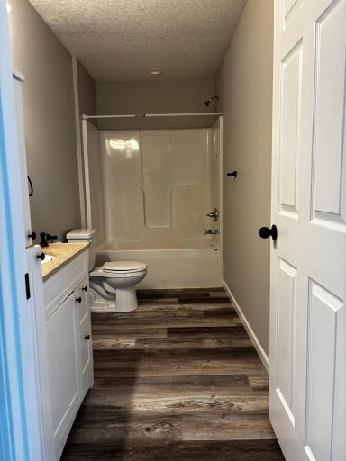 Large lower-level bathroom.