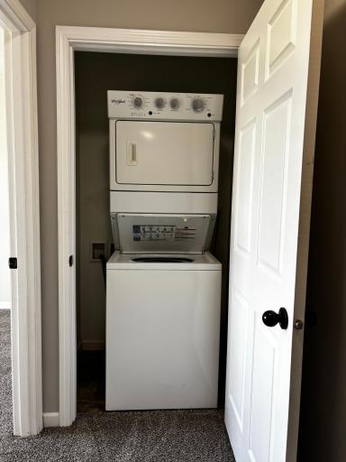 Upper-level laundry center, just outside small bedroom