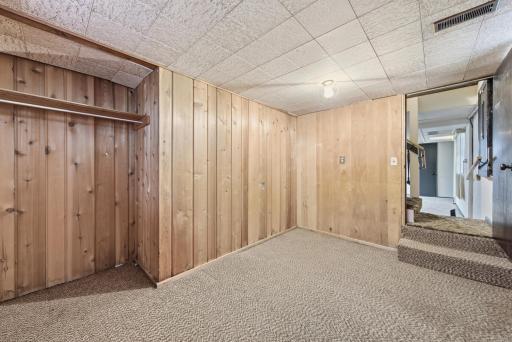 Ready for an egress window to make this a third bedroom.