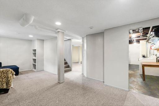 Hard to find finished basement with separate flex room