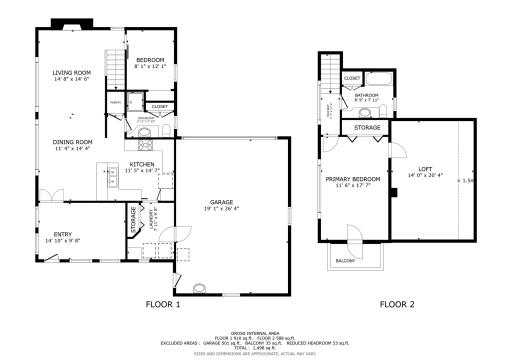 Floor plan of the home shows the open gathering spaces and large rooms showcasing Rock Lake through walls of windows.