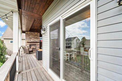 Access the deck from the Sliding Glass door in the Office. Expansive covered deck creates an impressive outdoor living and entertaining space.