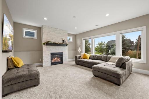 Finished walkout lower level provides additional space for relaxing and entertaining.
