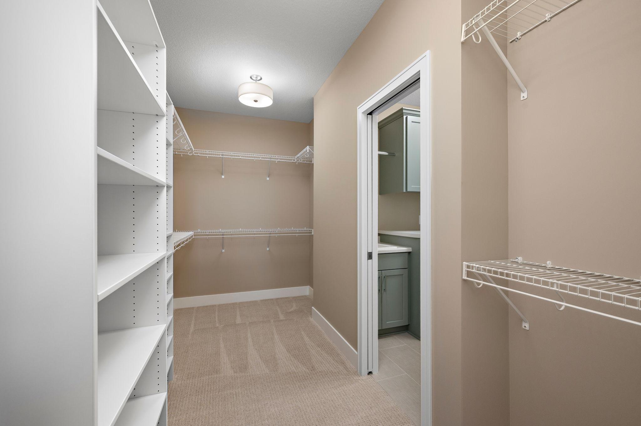 Spacious walk in closet