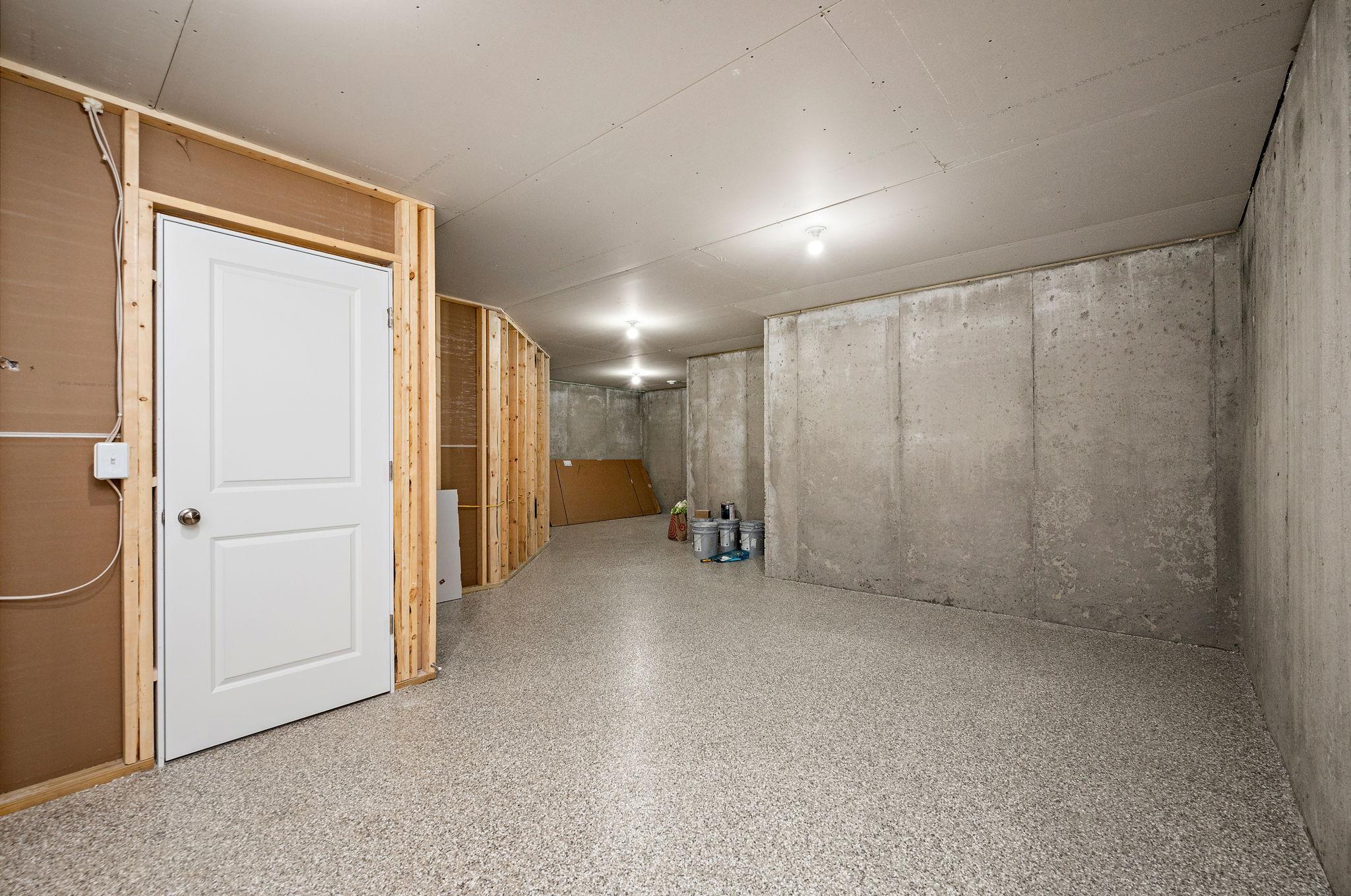 Lots of extra storage with epoxy flooring!
