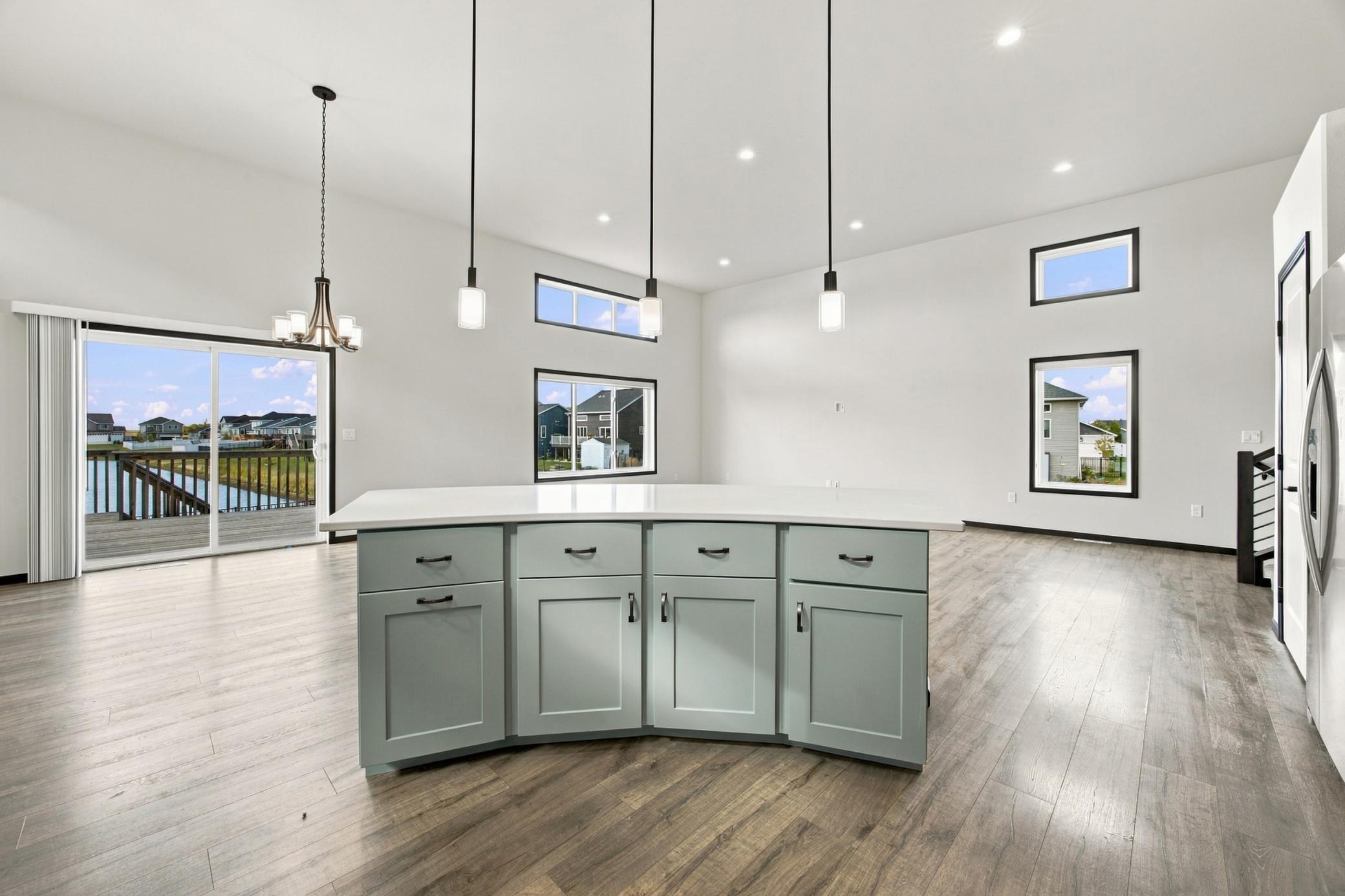 Curved Kitchen Island