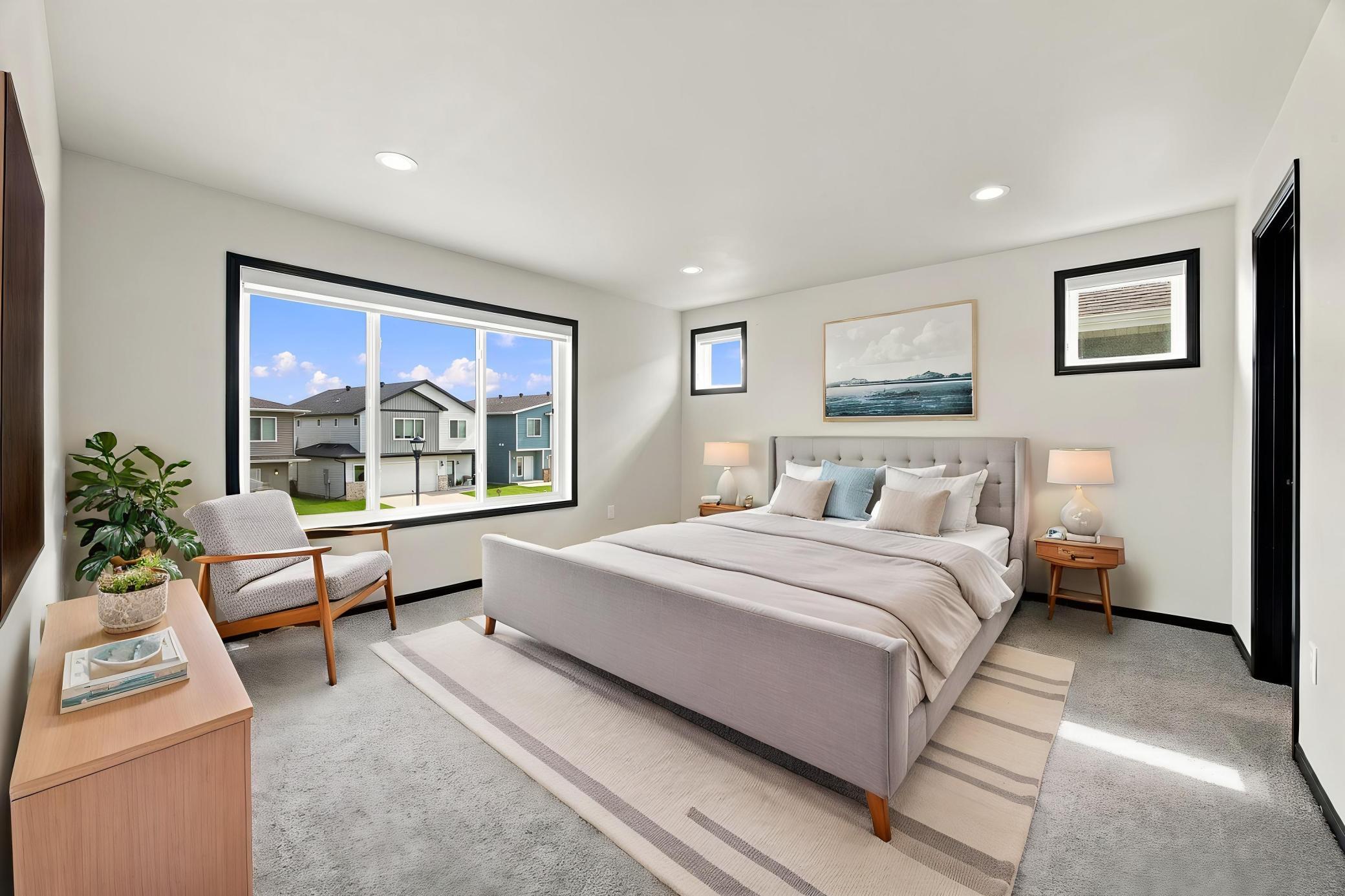 Virtually Staged Primary Suite