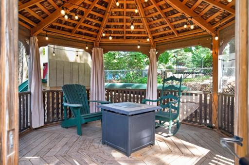 Screened in Gazebo is wired for a hot tub!
