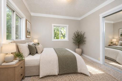Second bedroom on the main floor - virtually staged