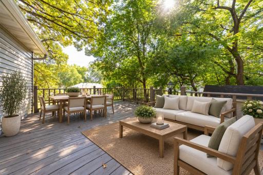 What a great place to relax, with this large deck overlooking your own private outdoor oasis - virtually staged