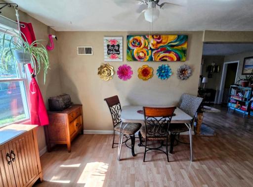 Informal dining area just off of the kitchen