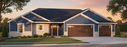 Rendering of the completed new construction home