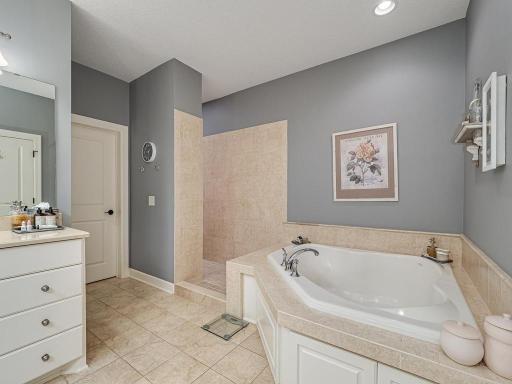 Large soaking tub