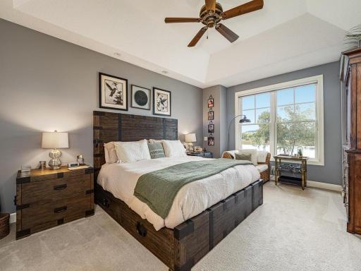 Primary Bedroom with plenty of space and Reading spotlights over the bed