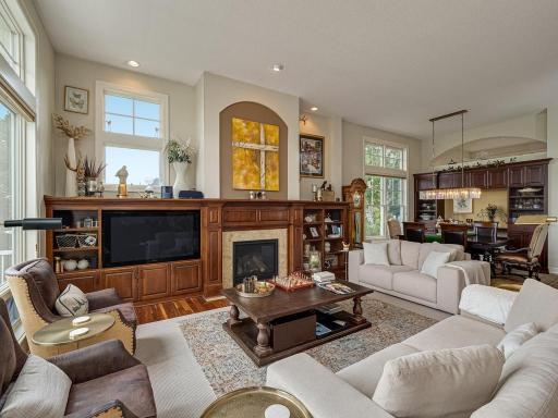 Cozy up next to this fireplace and enjoy a show on your built in TV