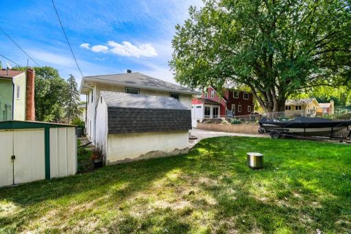 Enjoy a spacious yard plus two large storage shedsâan excellent feature for bikes, lawn equipment, tools, and more.