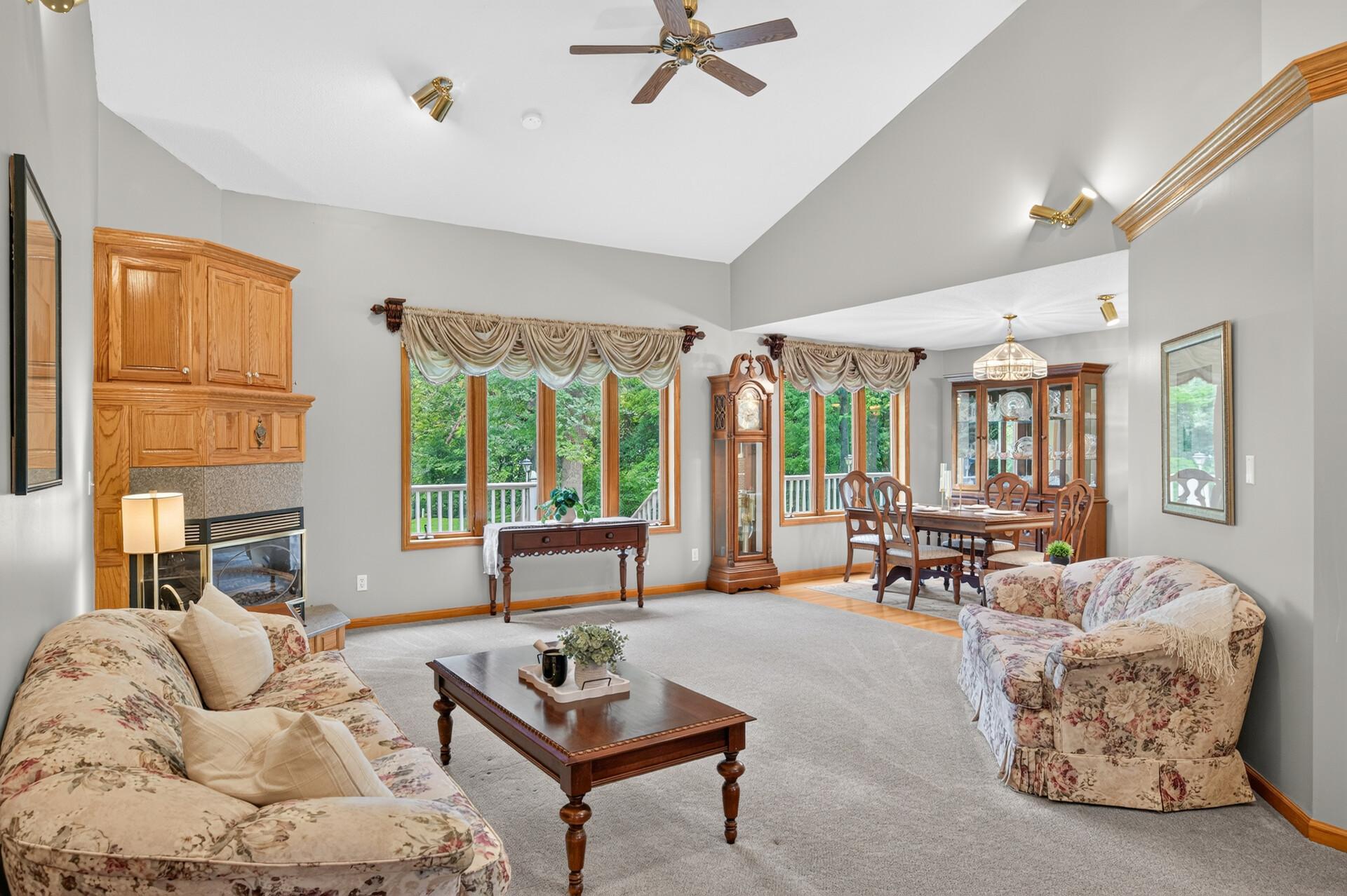 Light filled main level living room