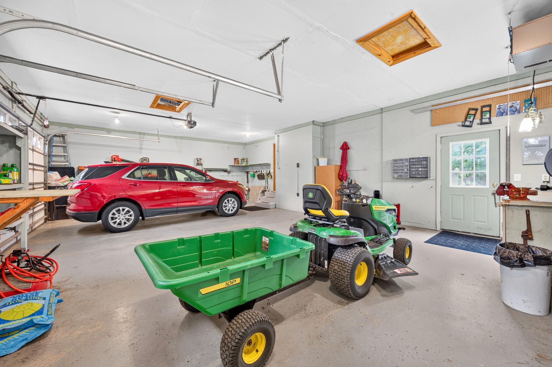 Finished 3 car garage.