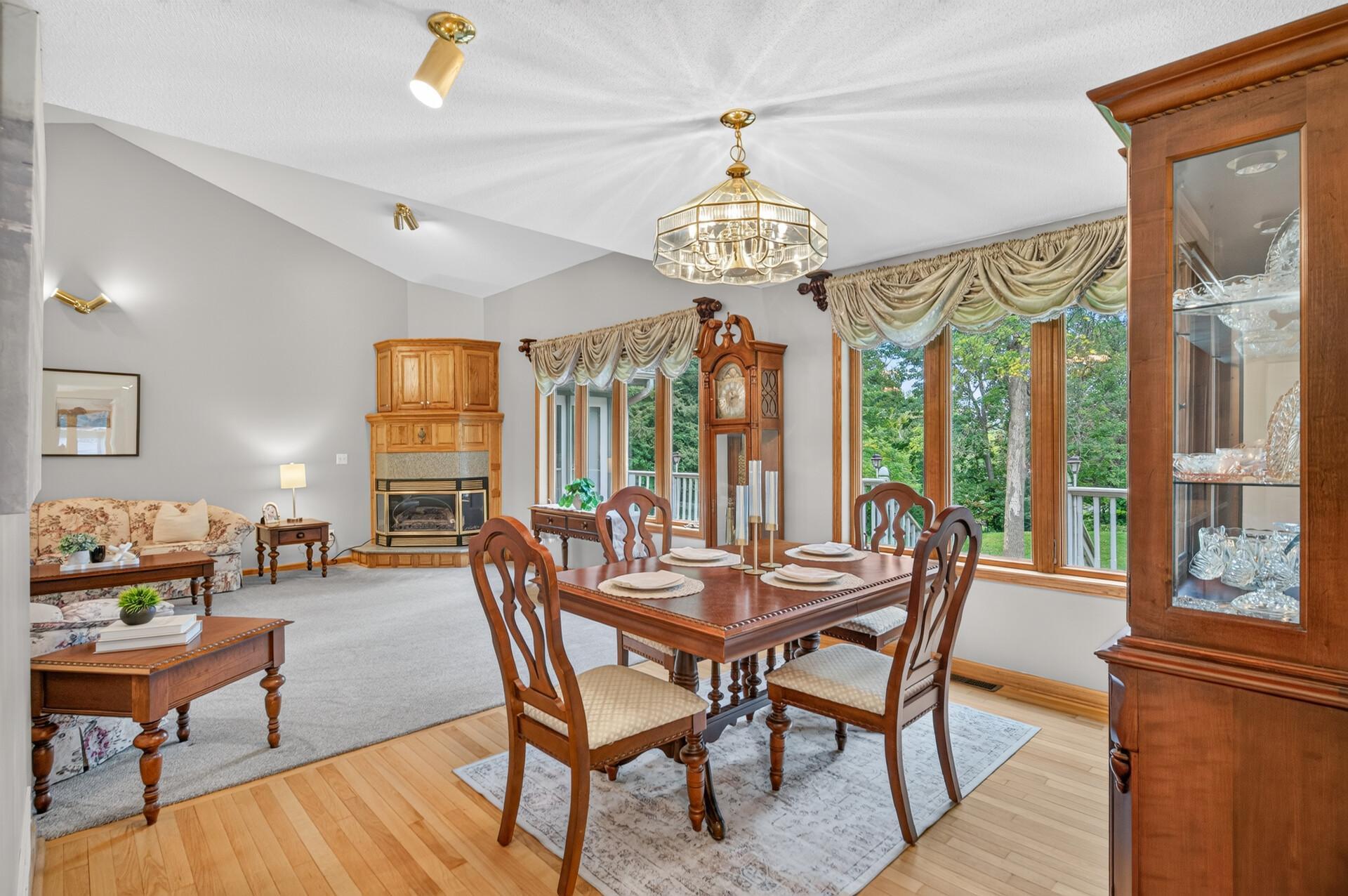 Formal dining room opens to the main level living room.