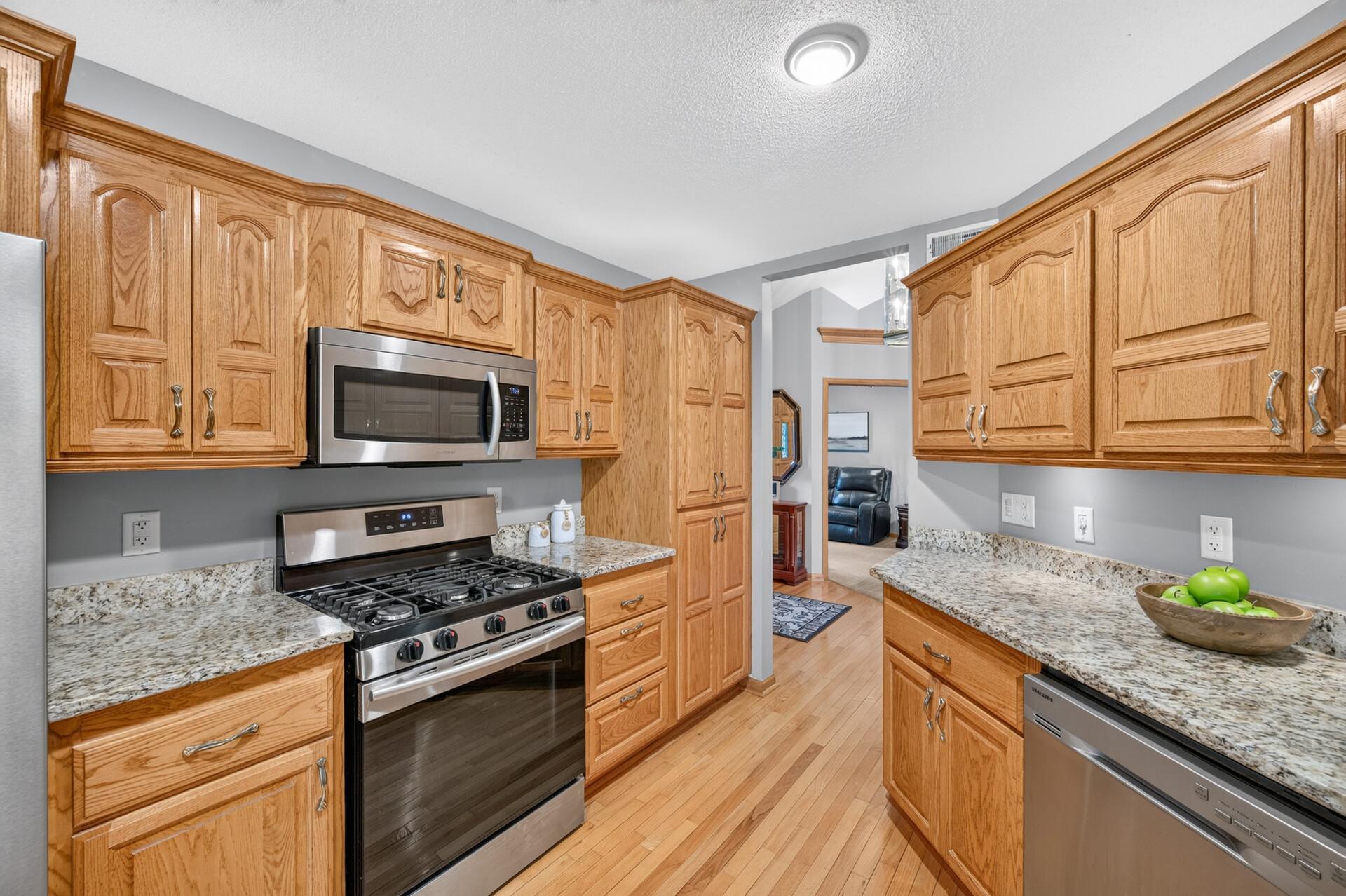 Stainless appliances.