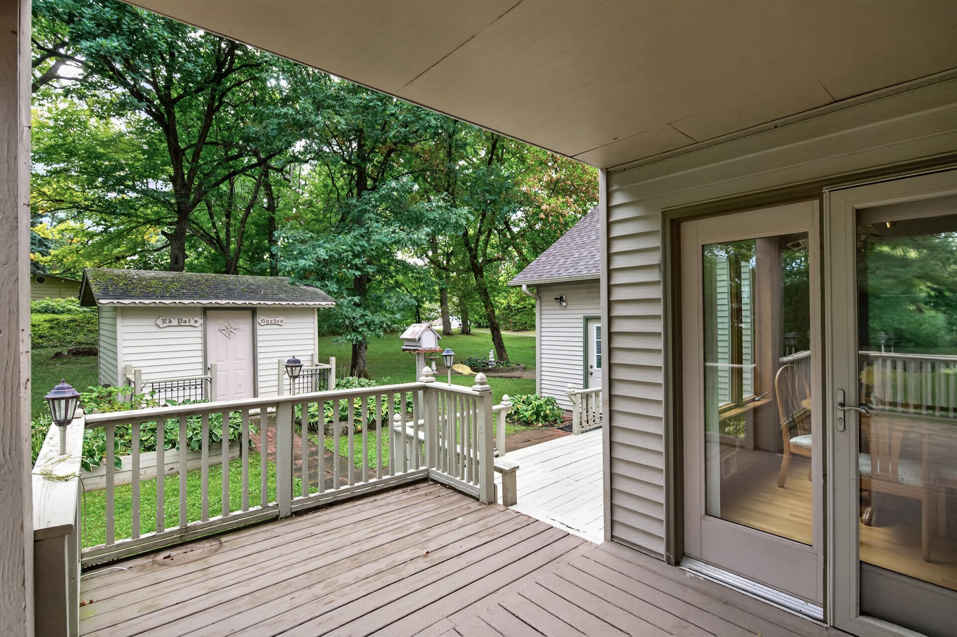 Patio door into informal dining space.