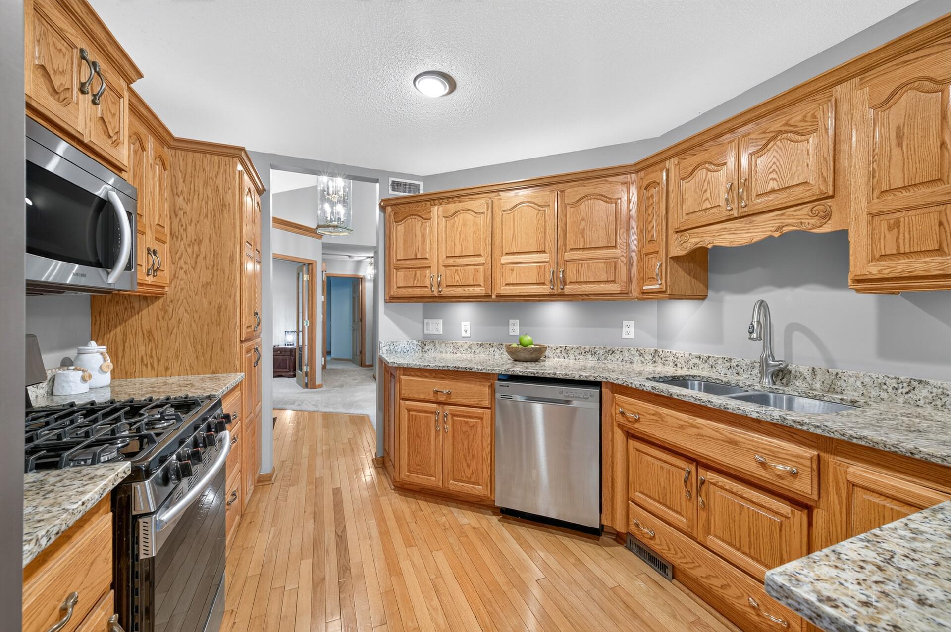 Functional kitchen with storage galore.