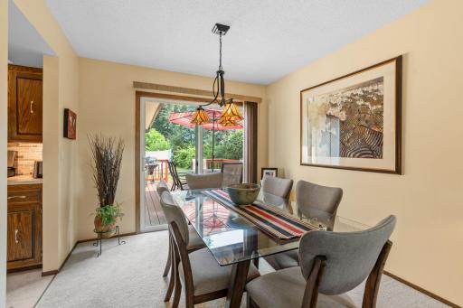 A formal dining room space off the kitchen and outdoor living area is an entertainers dream!