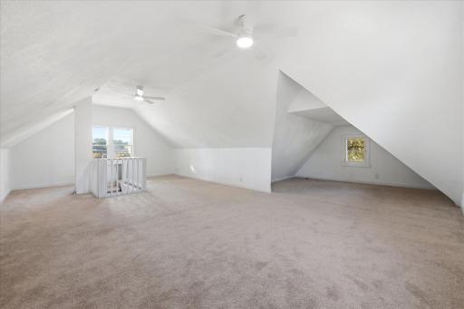 The room is large and wide open and has an additional space that would be great for a home office, playroom, etc.