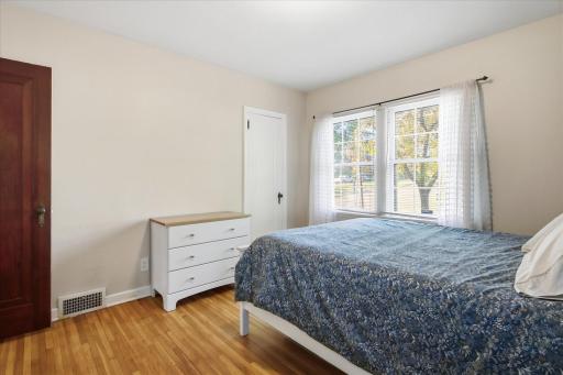 The hardwood flooring is in excellent condition too!