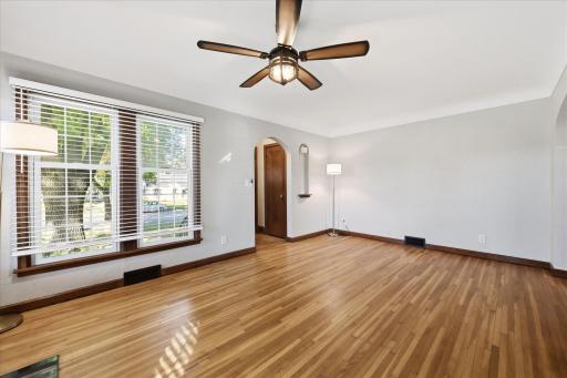 The entryway into the home has a coat closet.
