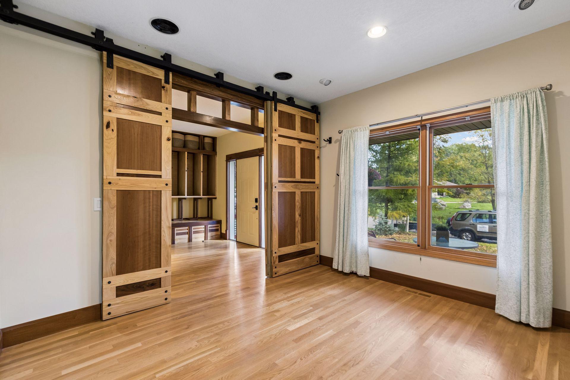 Natural light pours into the front office, creating a bright and inviting workspace.