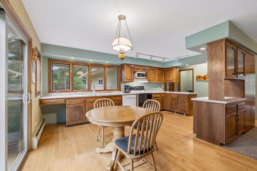 Part of the kitchenâs open layout, this casual dining space keeps you connected to the action whether youâre cooking, dining, or simply hanging out.