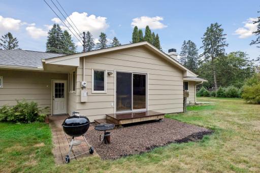 A nice outdoor space just off the home, with sliding doors creating an easy flow between indoor and outdoor living.