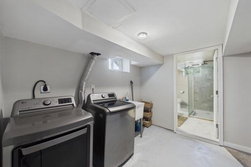 Utility Room with Easy Access to Basement Bathroom